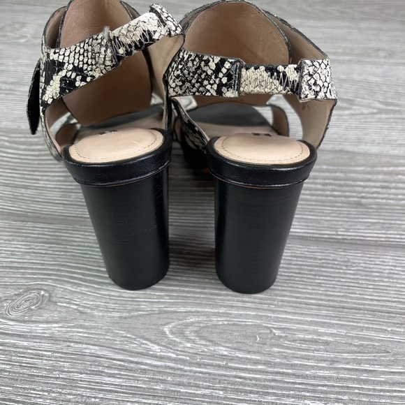 FRENCH CONNECTION Toni Snakeskin Sandal - Block Heel - Picture 6 of 11